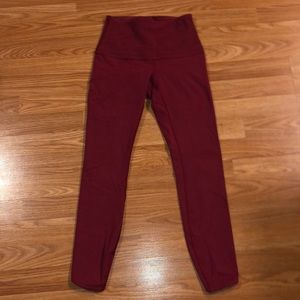 Burgundy Lululemon Leggings